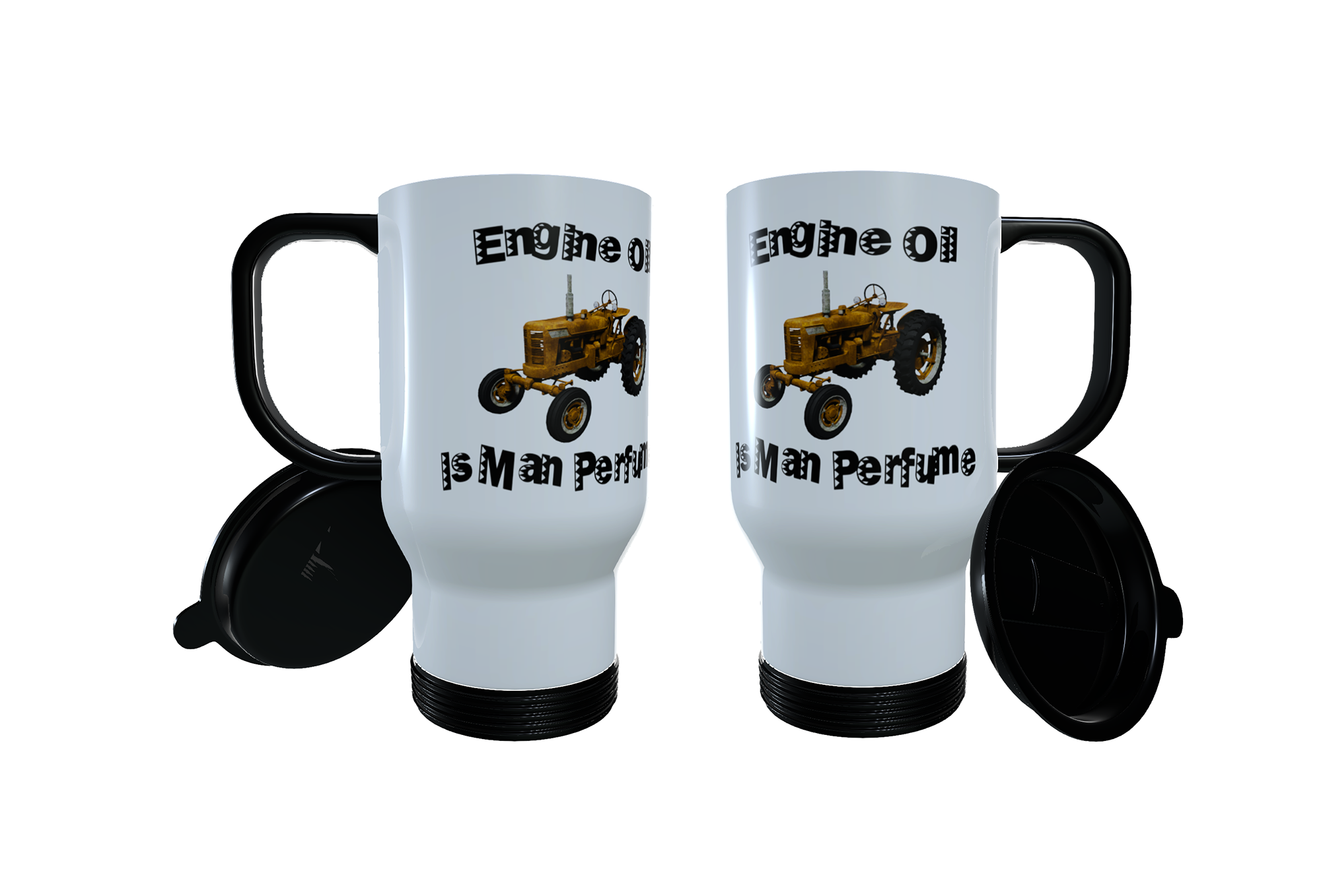 Steam Engine Tractor Travel Mug - Engine Oil Is ., Tractor Mug